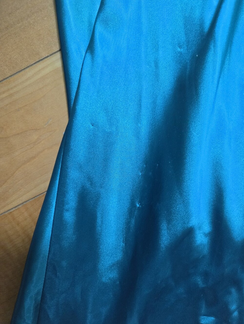 Jovani Teal Satin One Shoulder Prom Dress Rhinestone Formal Gown S - Picture 8 of 11